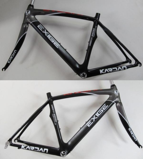 Kardan Exige Carbon Rennrad Rahmen Rahmenkit M 49cm schwarz-grau