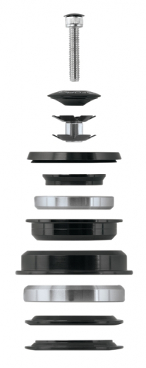 Force Alu A-Head Steuersatz Tapered schwarz ZS55/40 ZS44/28.6