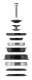 Force Alu A-Head Steuersatz Tapered schwarz ZS55/40 ZS44/28.6
